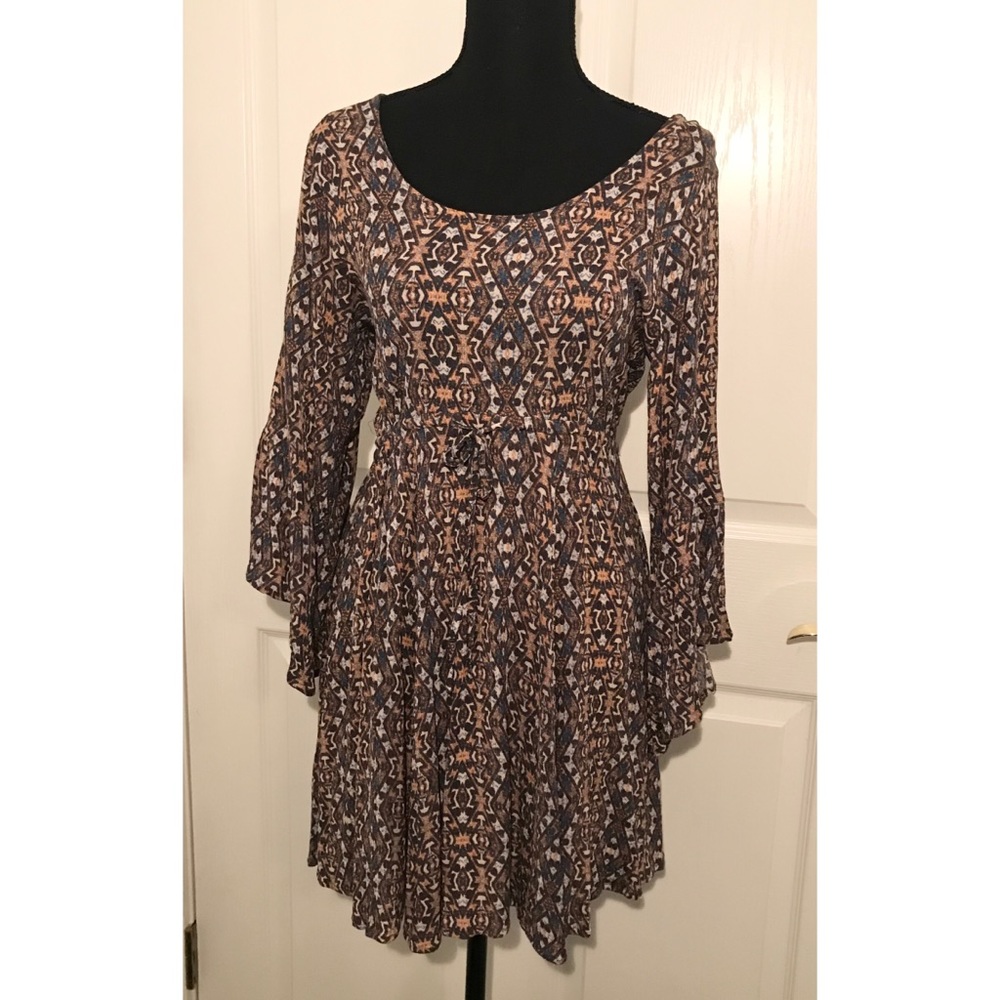 Forever 21 Dress with cross back & bell sleeves